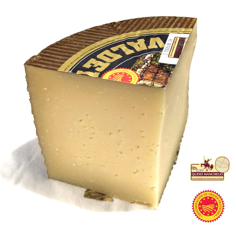 Cuarto de queso de oveja manchego denominación de origen curado 0.750kg aprox